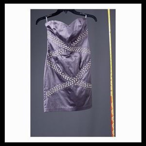 Gray Strapless Homecoming or club